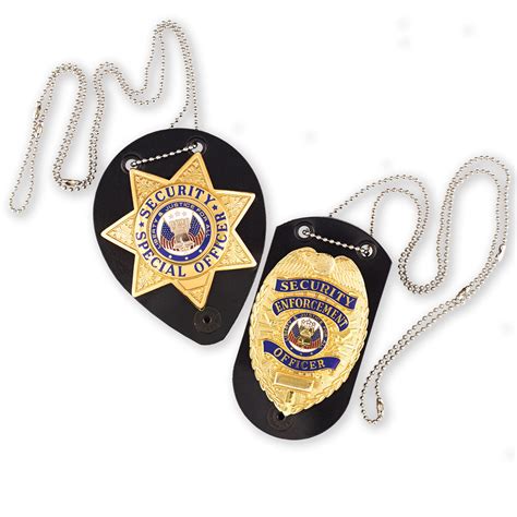 police badge holder necklace